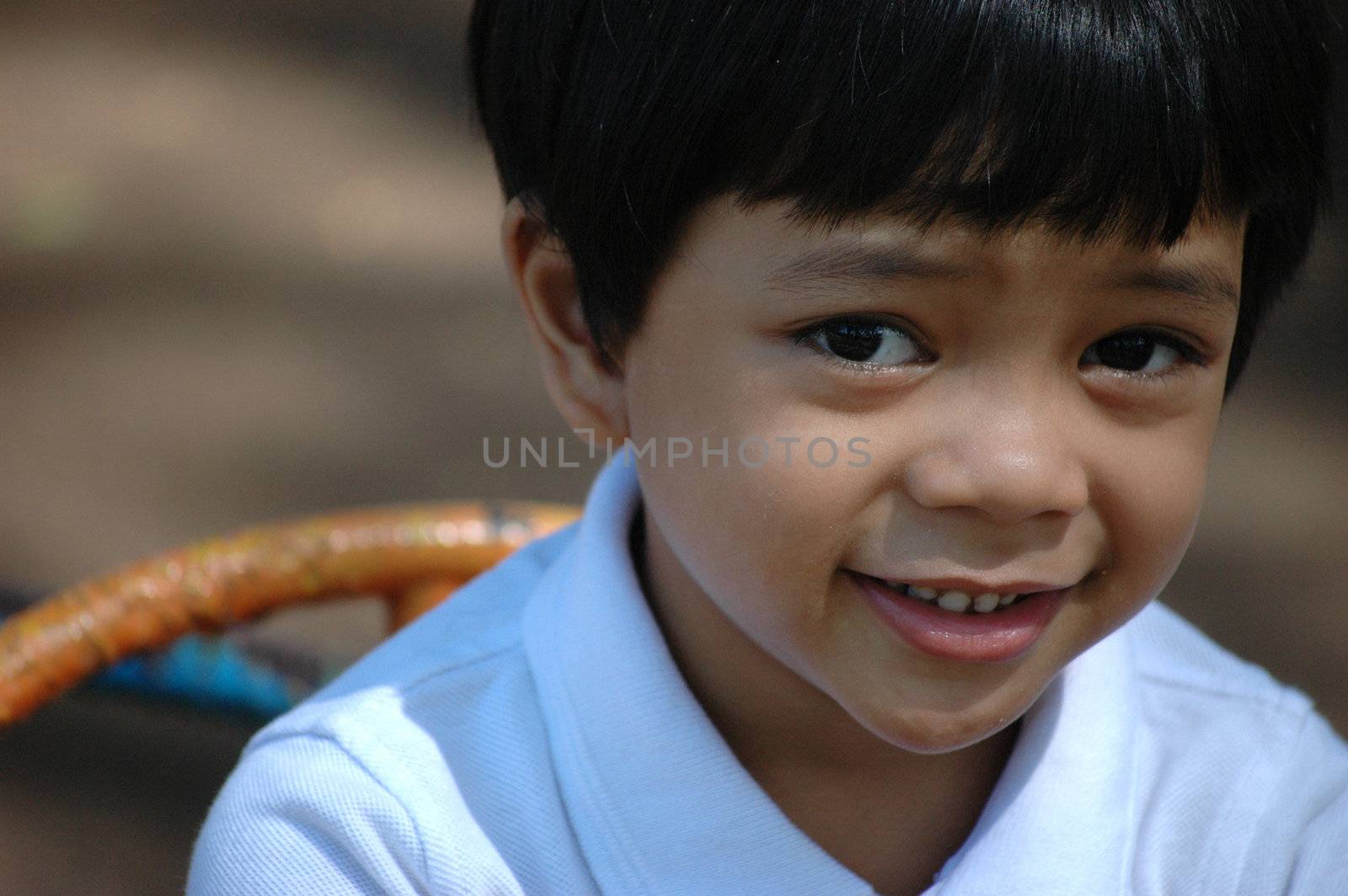 little boy with nice and cute face expression