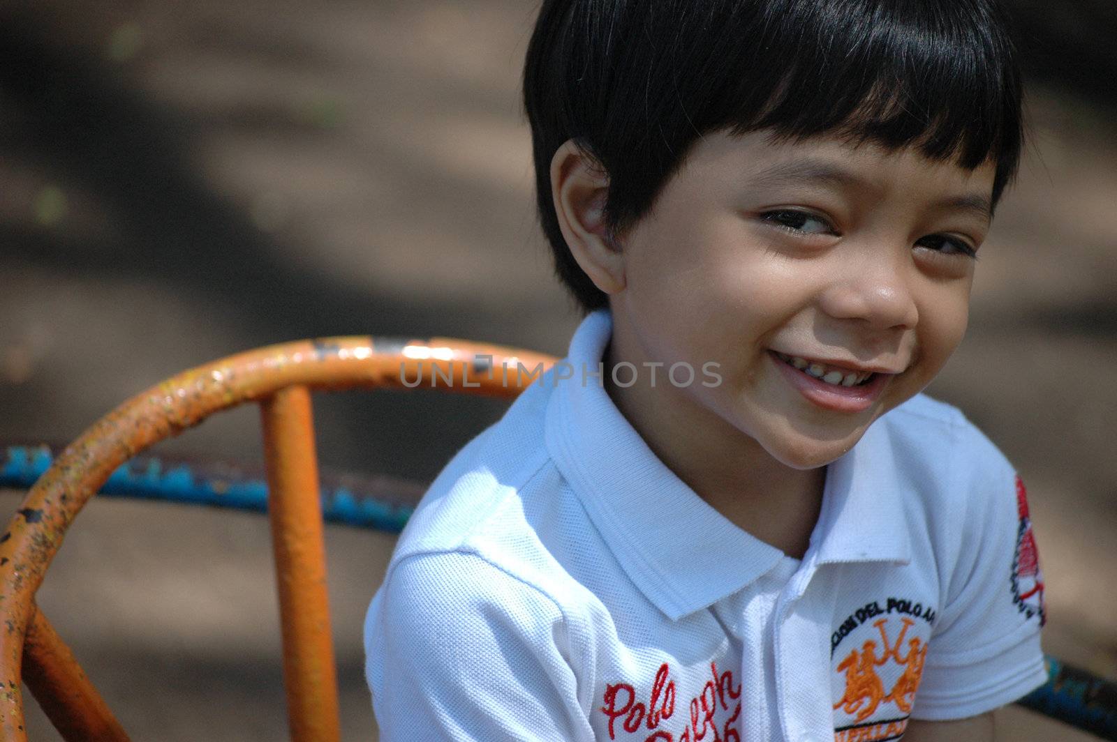 little boy with nice and cute face expression