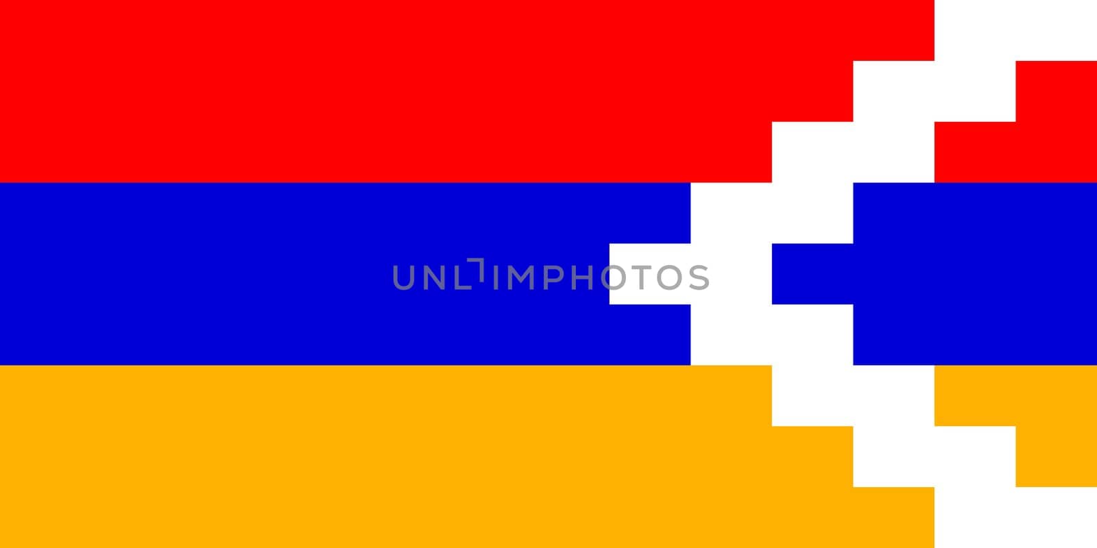 The national flag of Nagorno Karabakh
