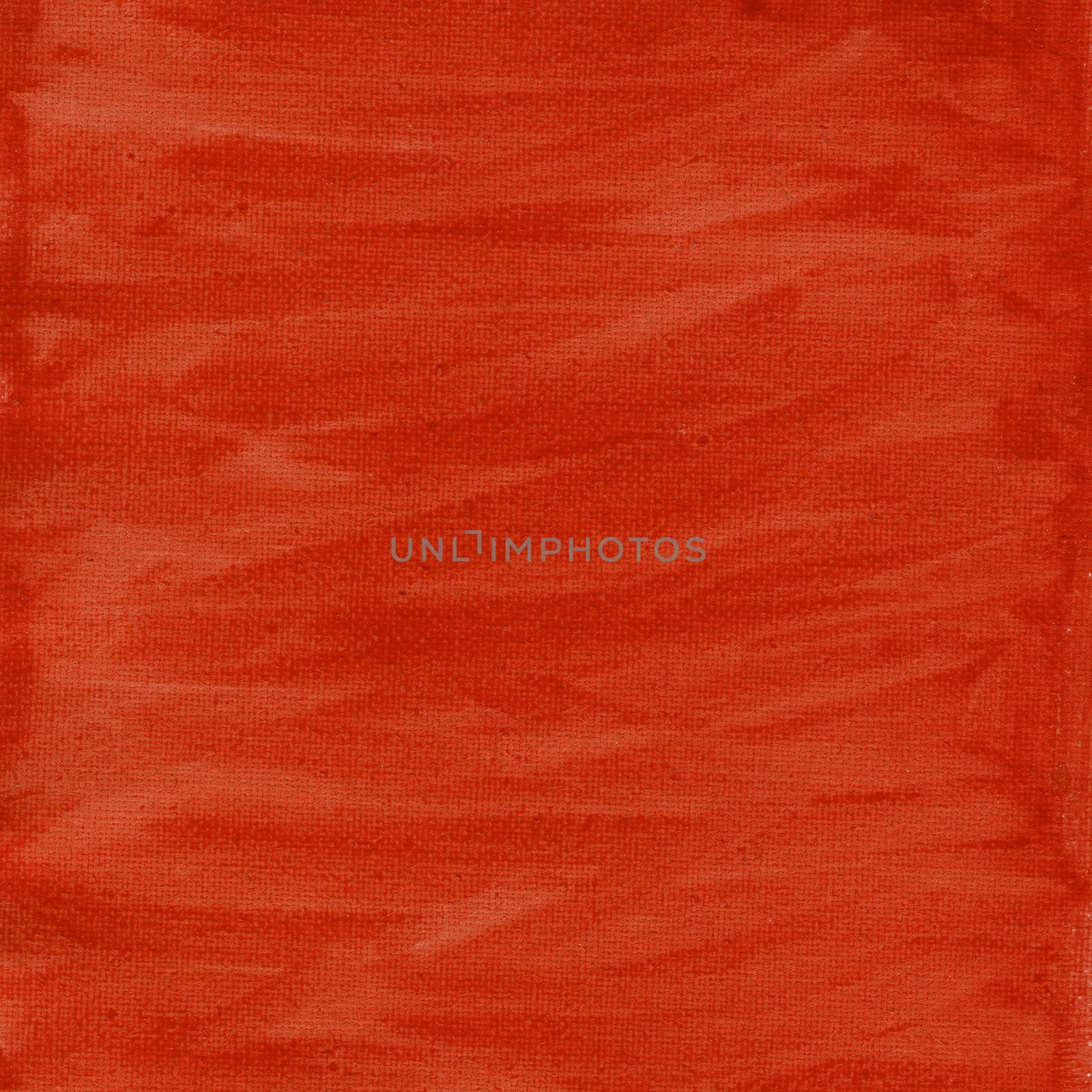 texture of red orange watercolor abstract on cotton canvas, self made