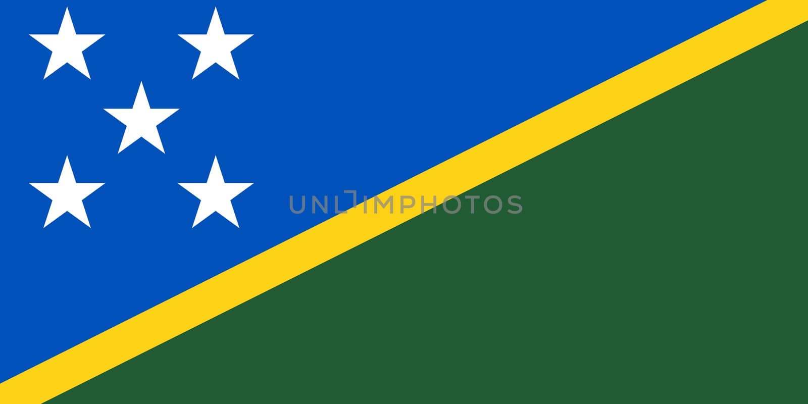 The national flag of Solomon Islands