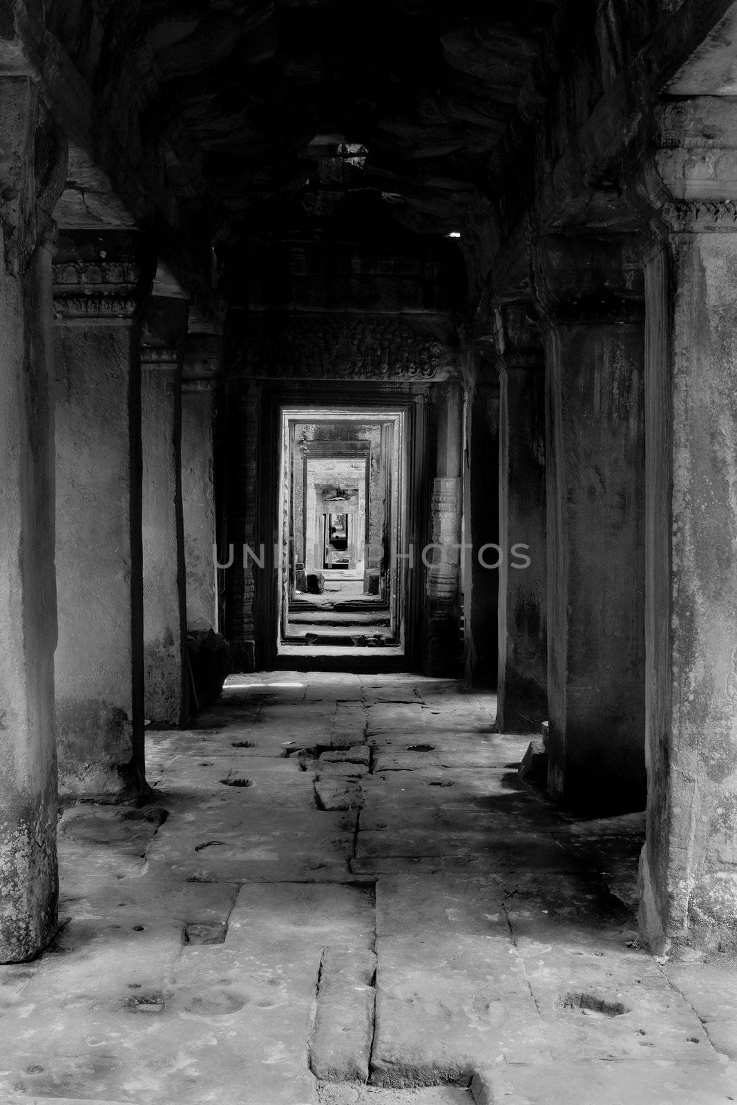 Angkor temple ruins by kjorgen