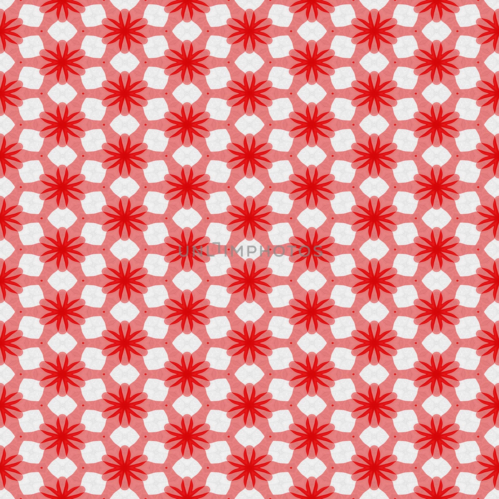 seamless fabric texture with red star shapes and white dots on pink