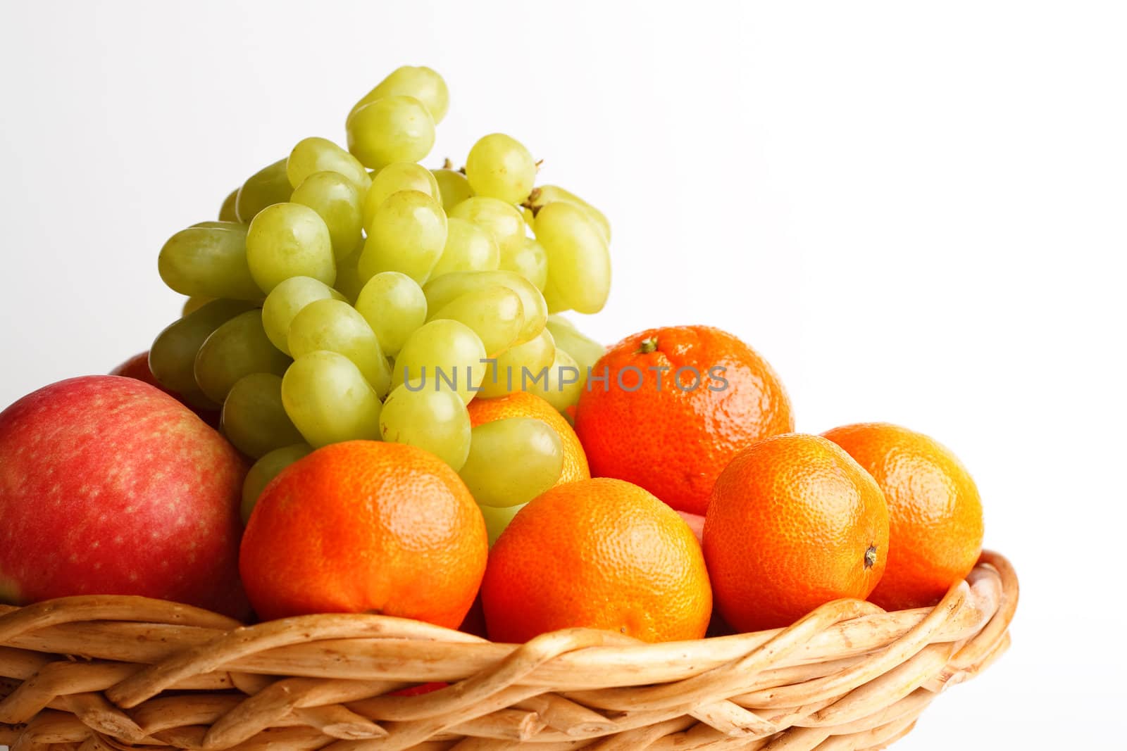 A basket of assorted fruits