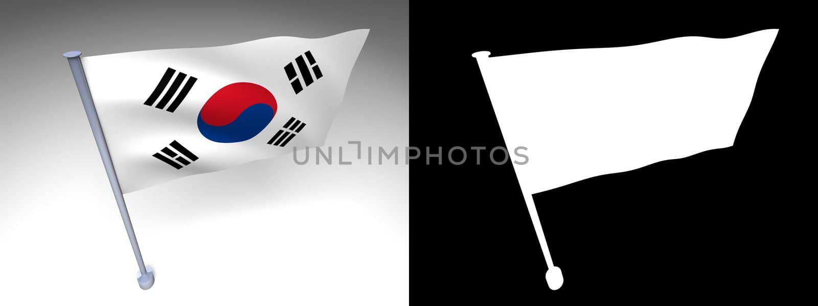 South Korea flag on a pole by shkyo30