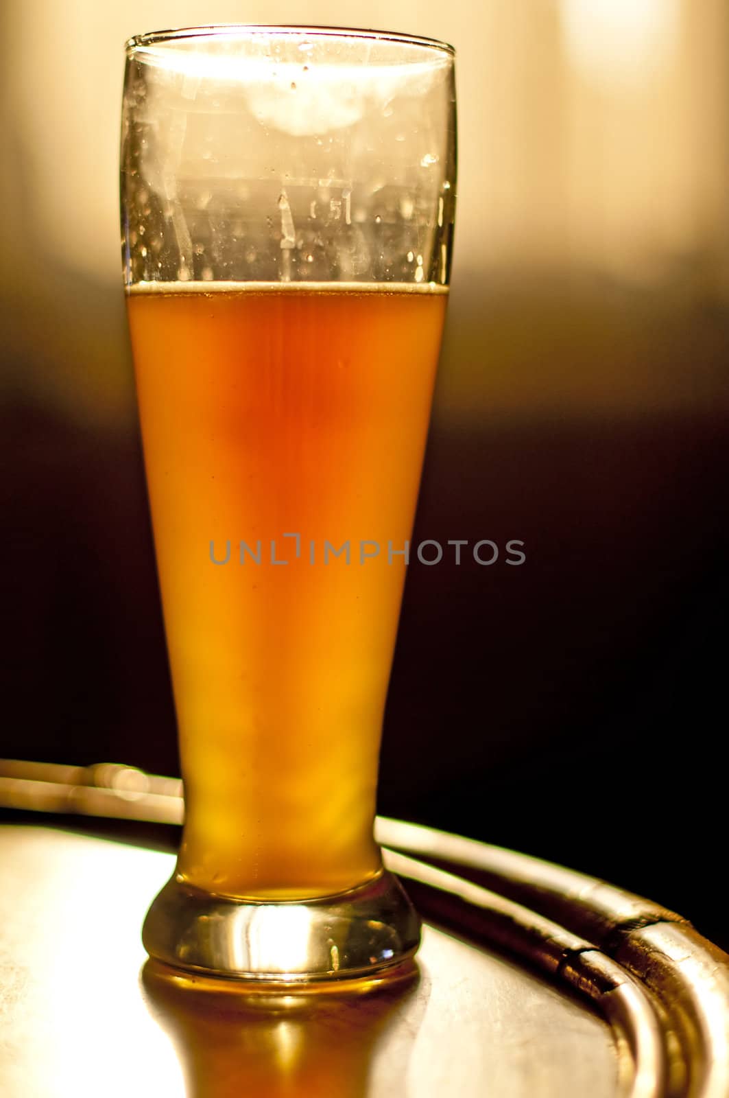 German wheat beer in afternoon sun