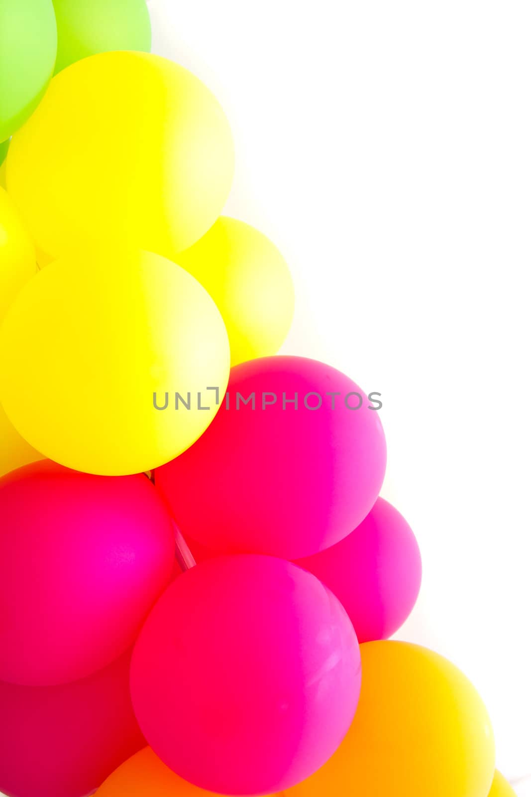 Colorful balloon on an isolated white background