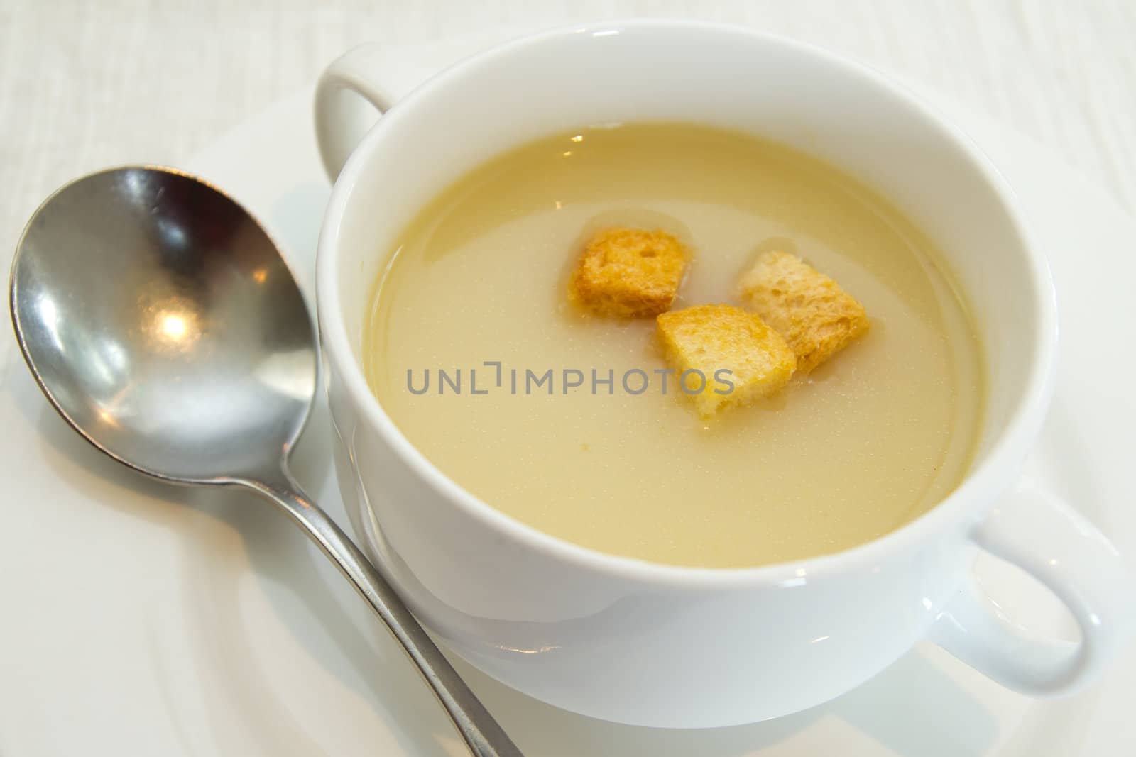 small bowl of cream mushroom potato soup