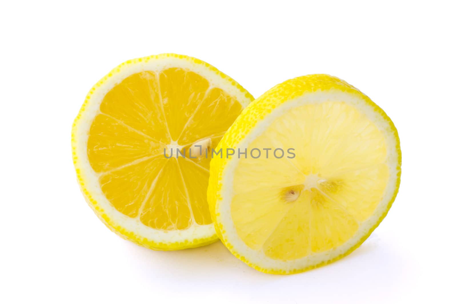 Lemons isolated on white background with clipping path