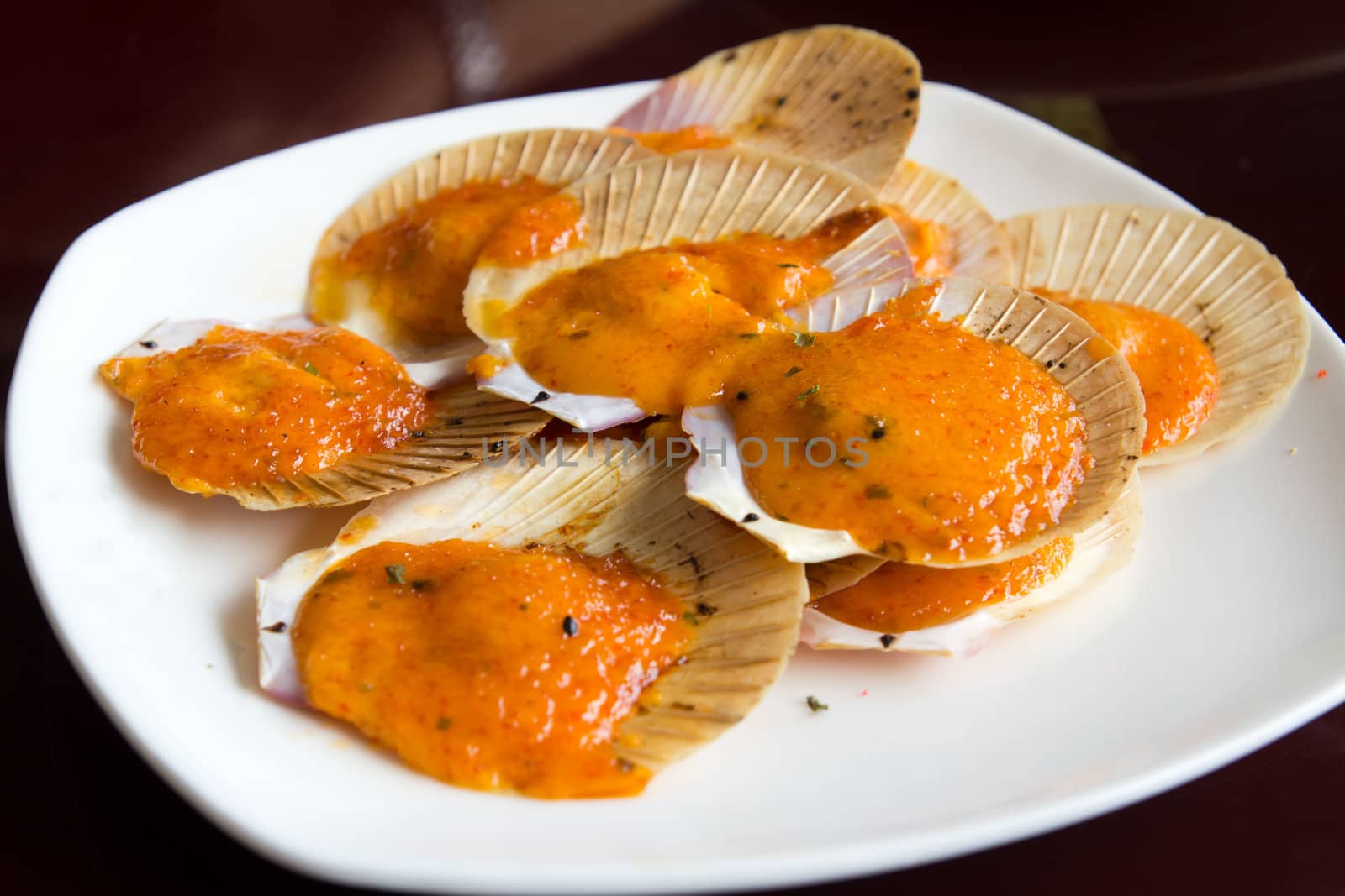 An image of a gourmet Japanese cheese scallops
