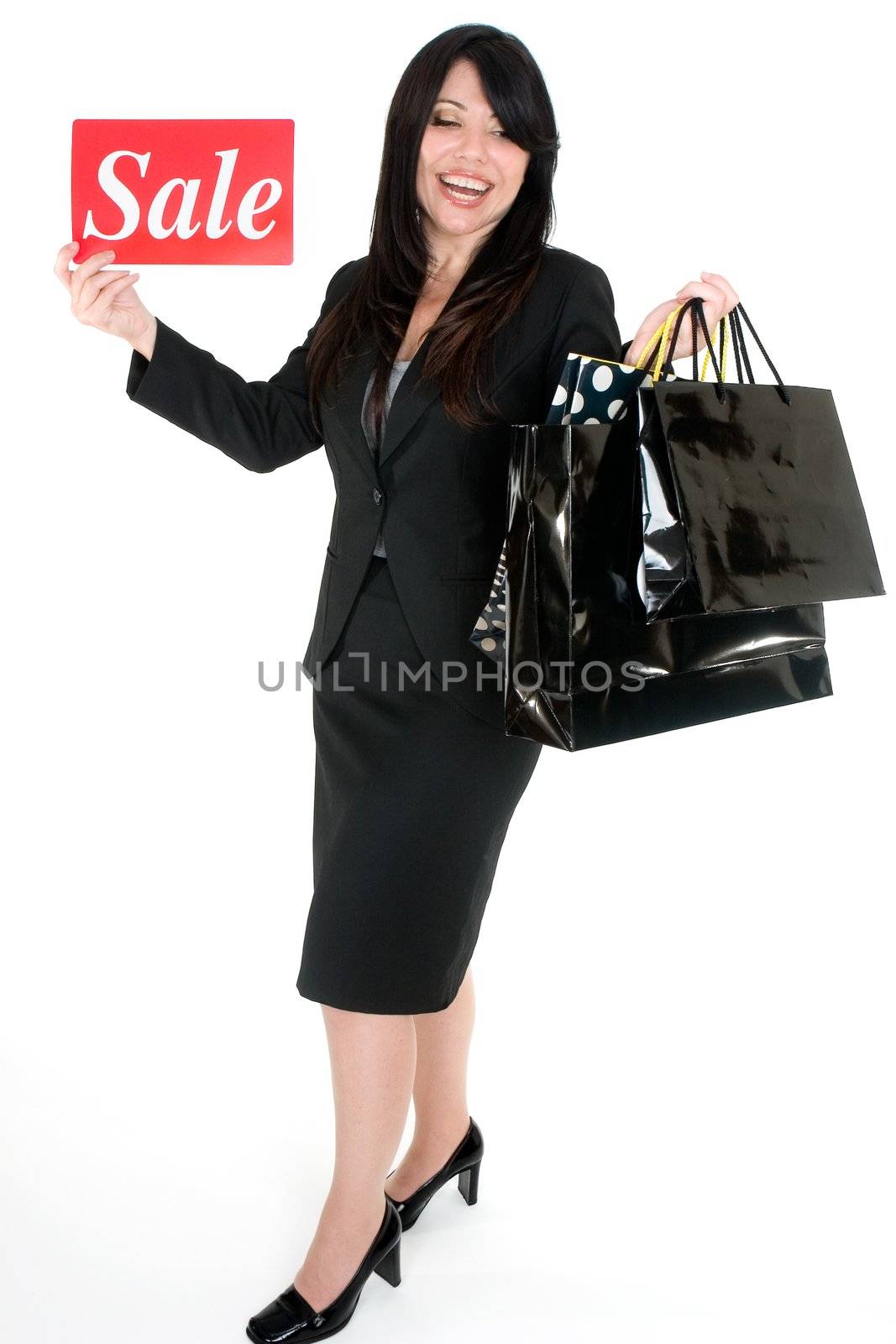 Its Sale Time - Woman with shopping bags by lovleah