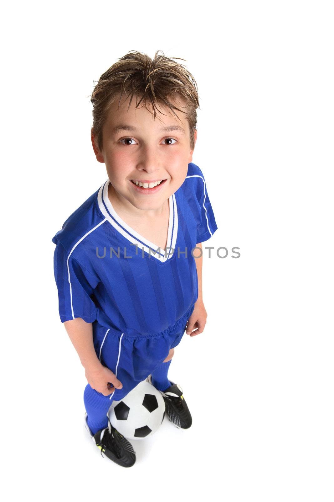 Boy wth soccer ball by lovleah