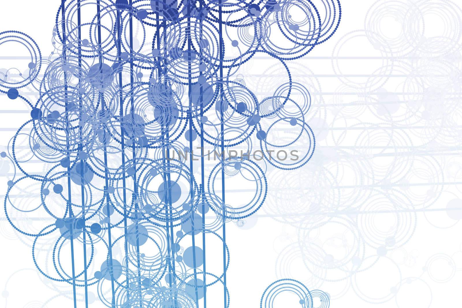 Clean Flowing Lines and Circles Abstract Background 