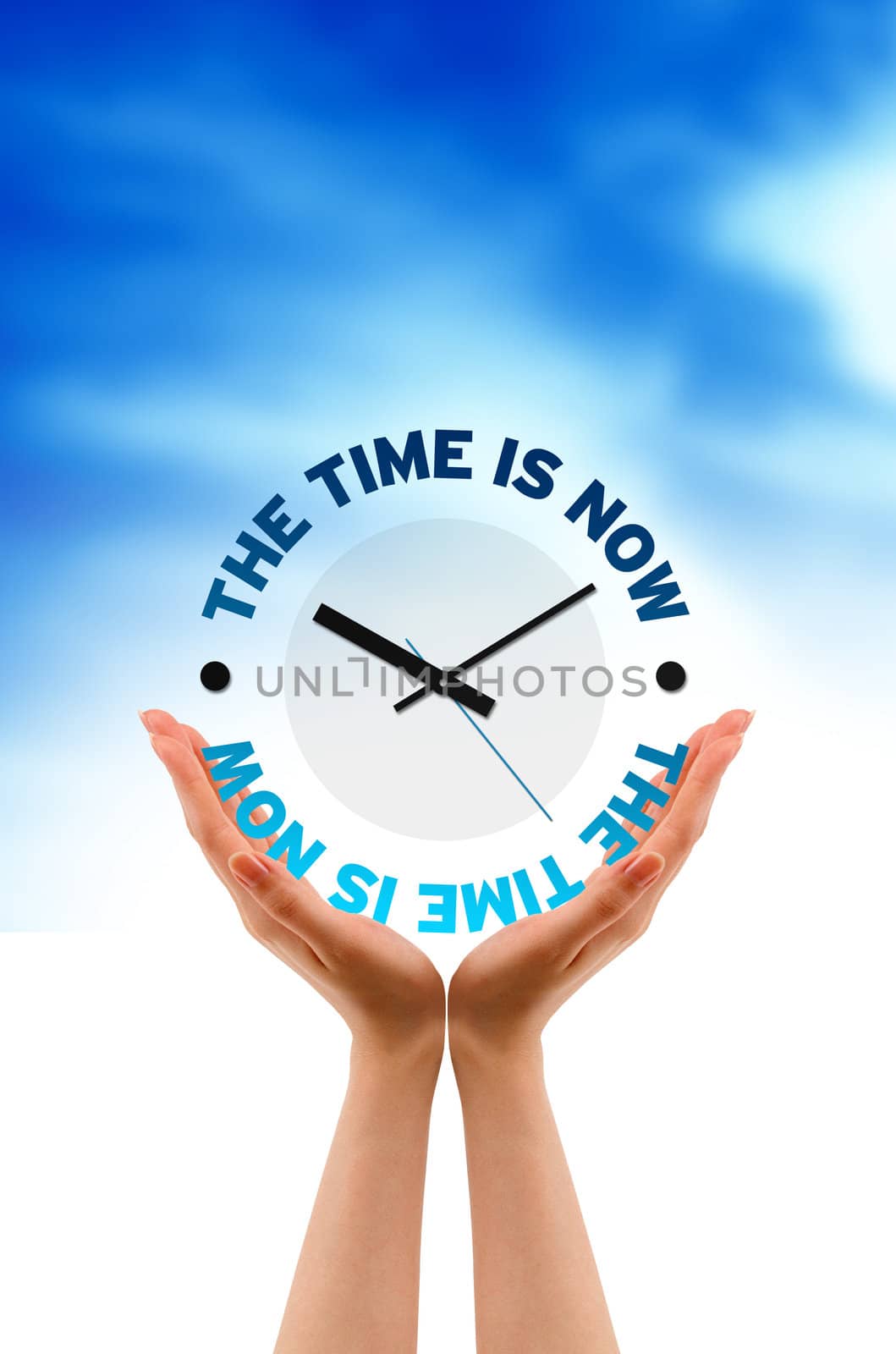 Hand holding Time is Now Icon by kbuntu