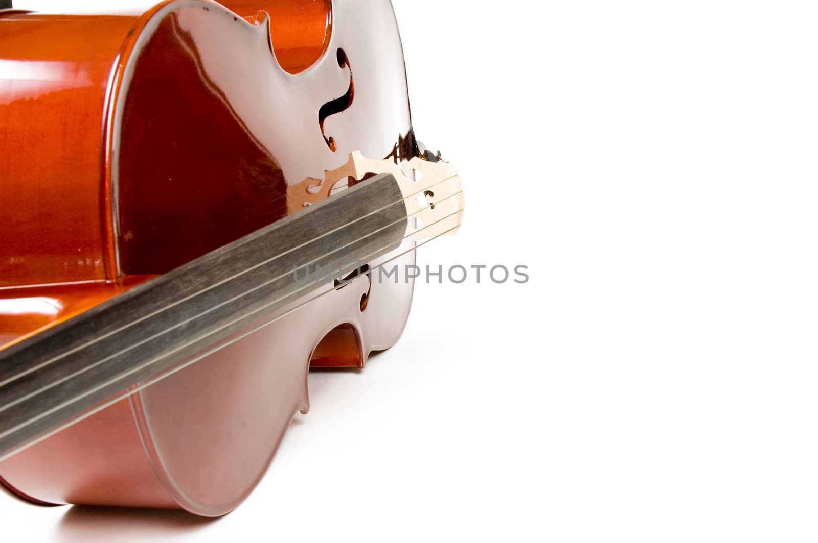 Cello, isolated on white with shadow by ladyminnie