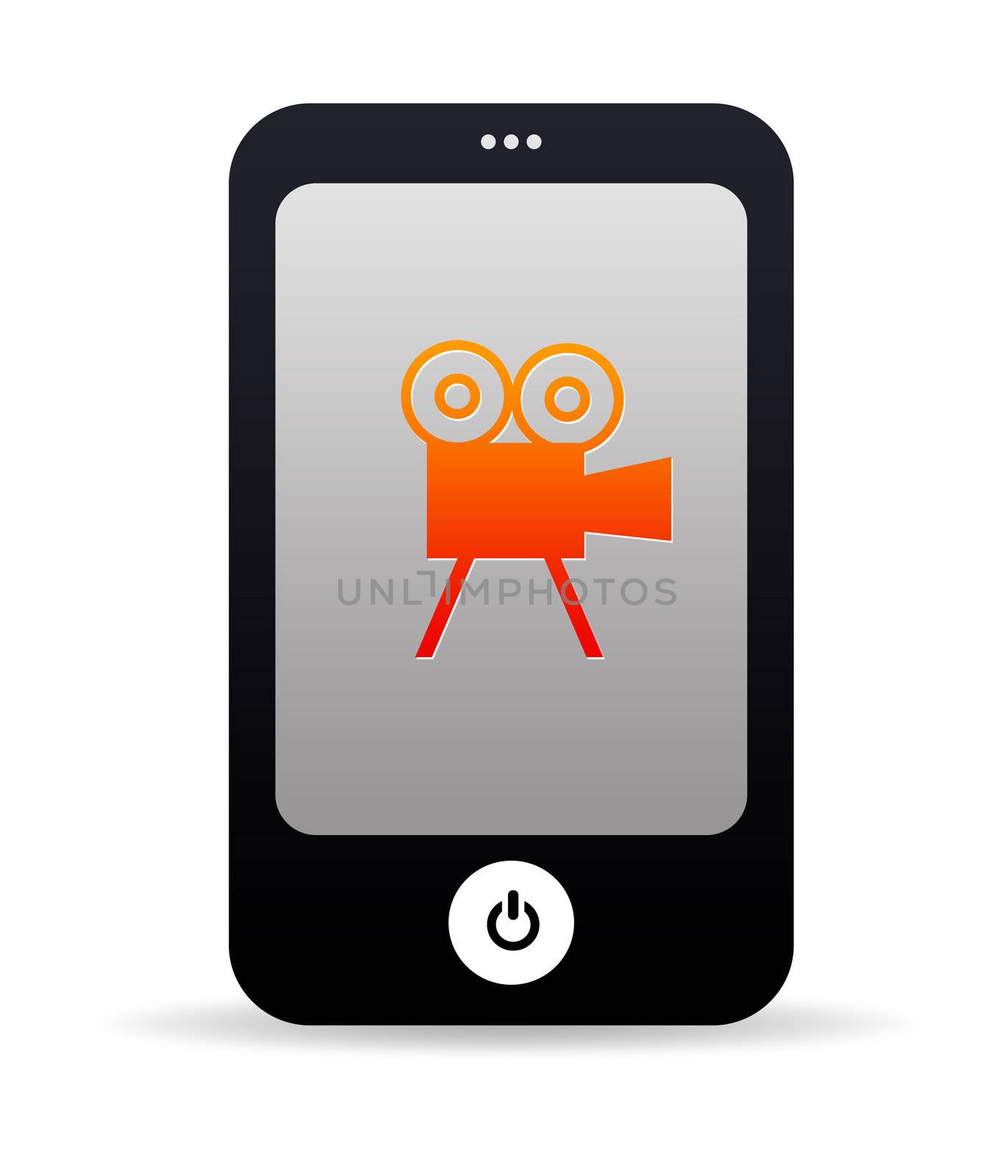 Mobile Phone and movie icon by kbuntu