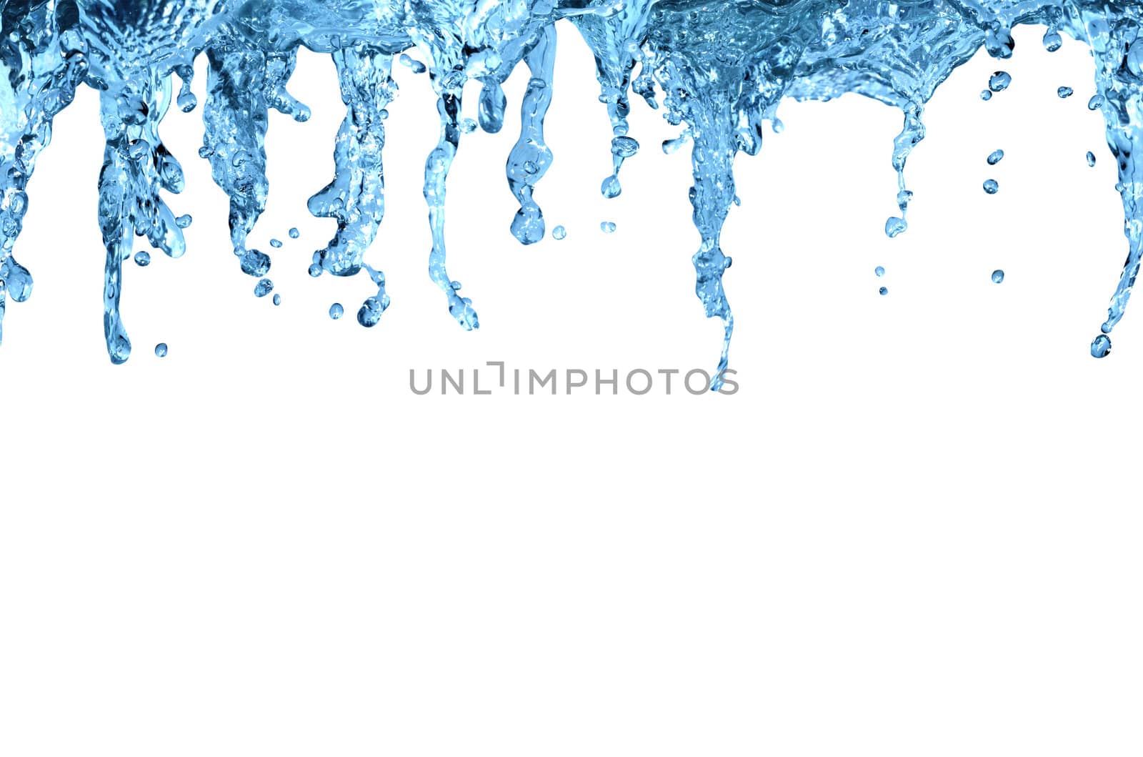 Flowing water abstract background isolated with clipping path