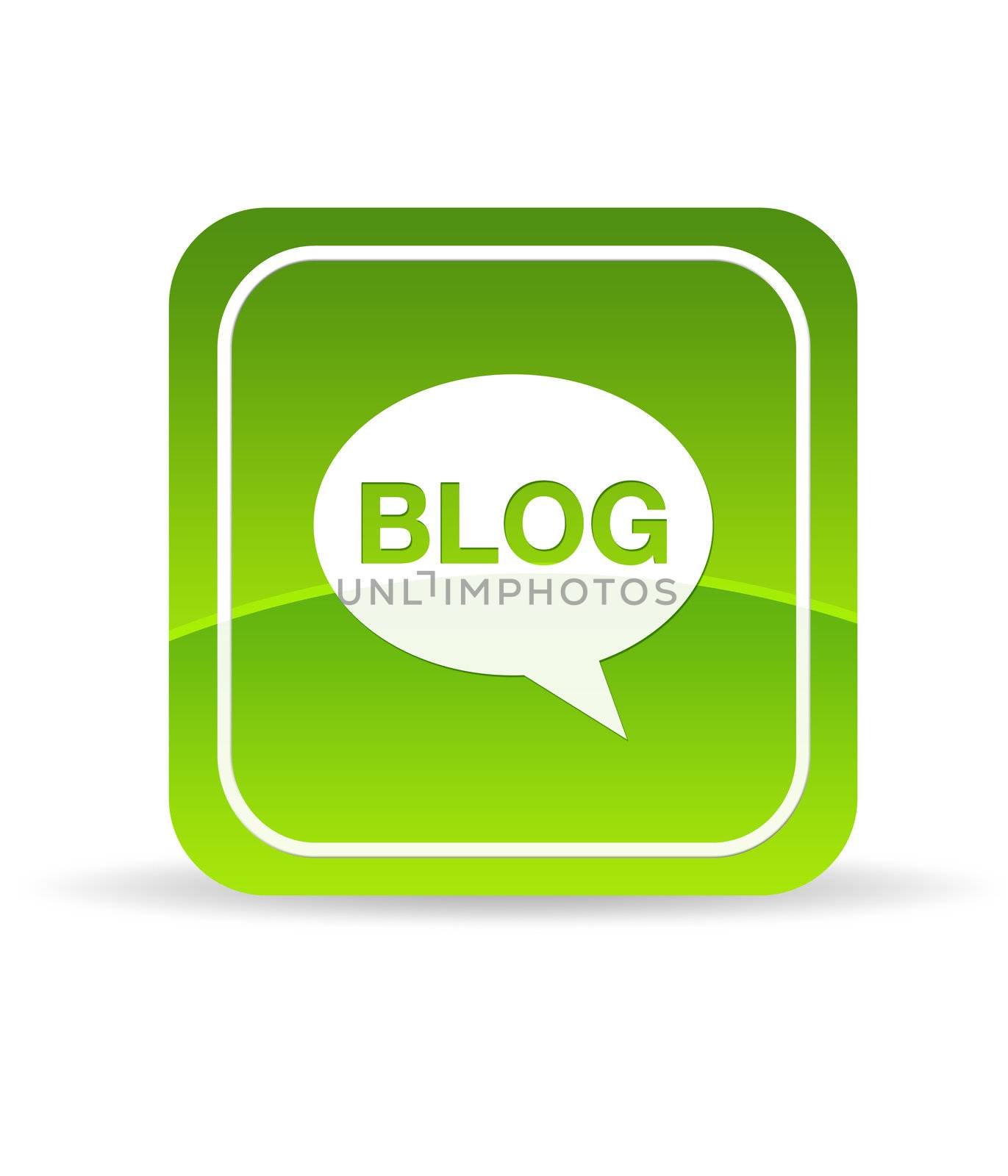 High resolution green Blog Icon on white background.