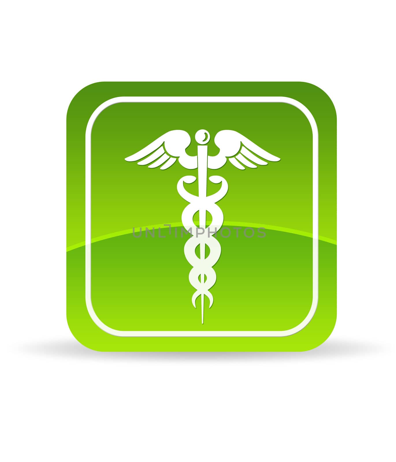 Green Caduceus Icon by kbuntu