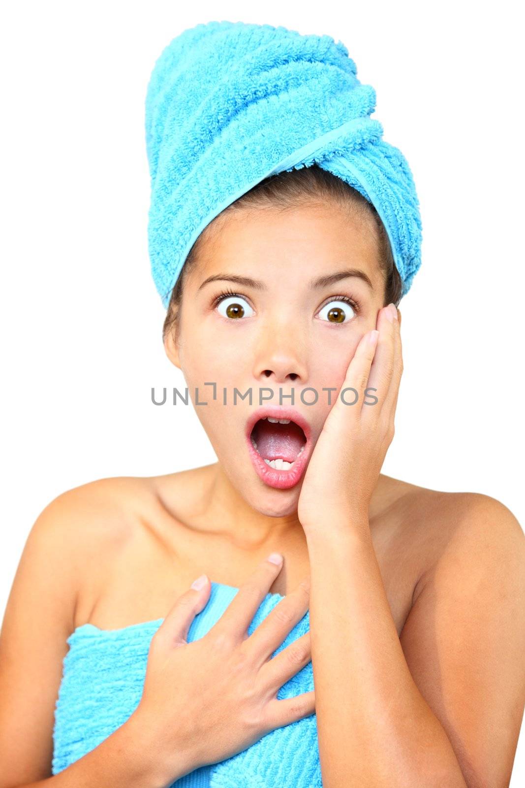 Surprised spa woman by Maridav
