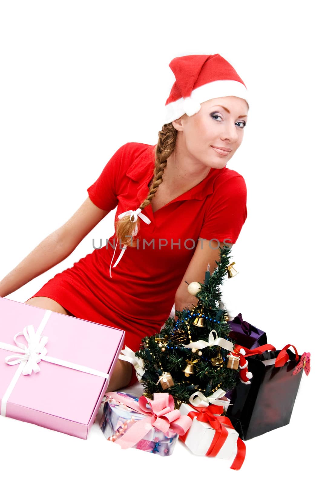 Santa helper and gifts by Angel_a