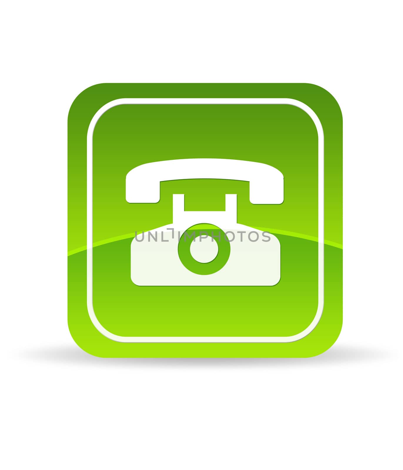 Green telephone Icon by kbuntu