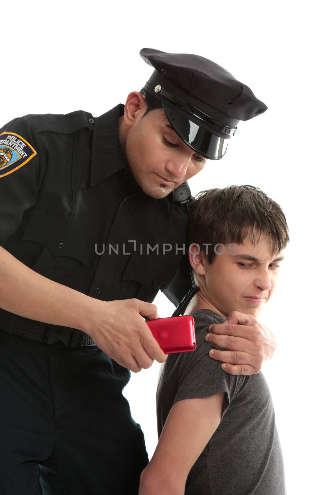 Police officer with teen  uvenile delinquent by lovleah