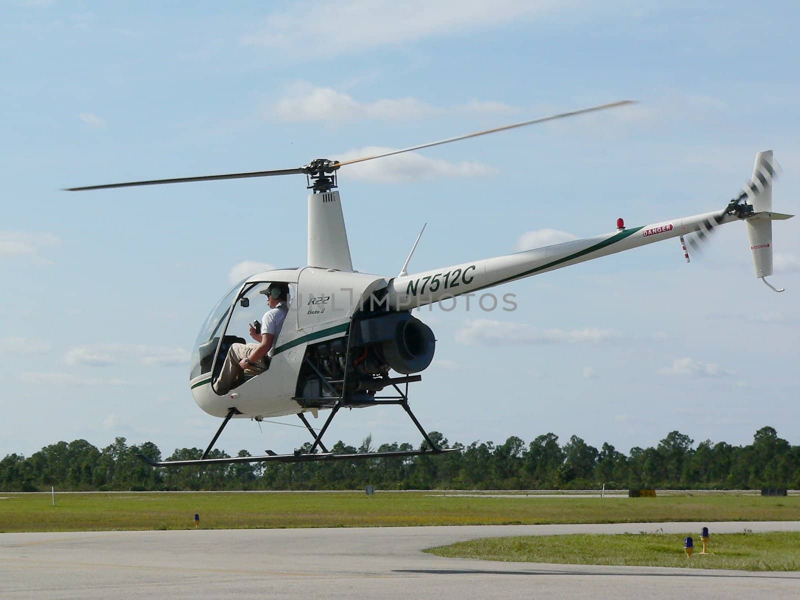 Helicopter flight training in progress