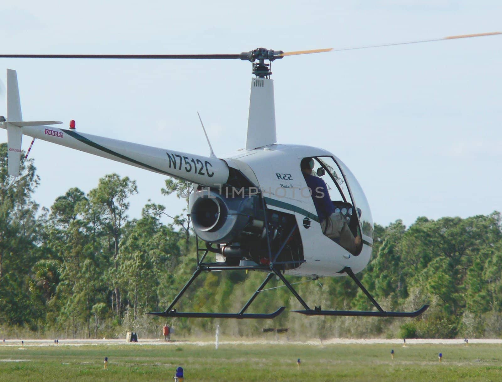 Helicopter flight training in progress