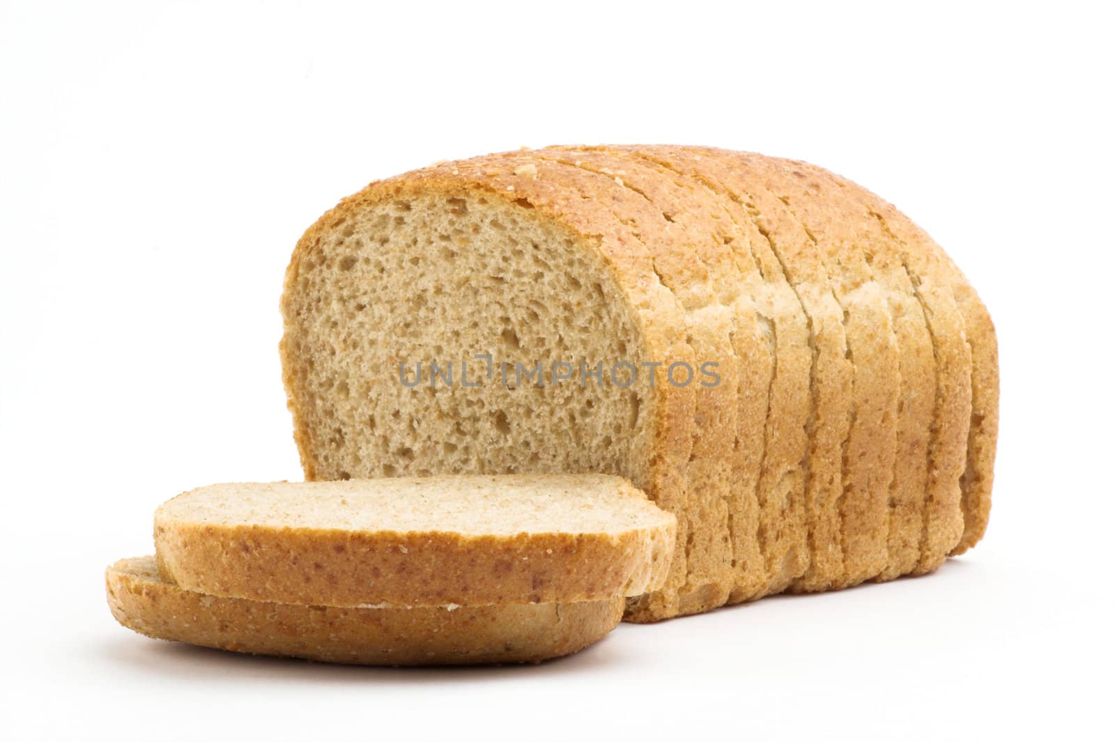 Close up of bread isolated