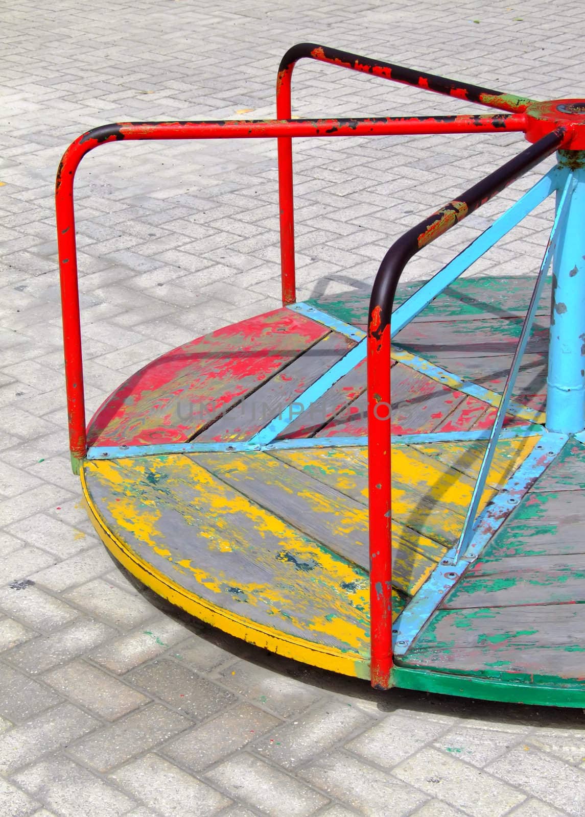 Details from deserted and old playground in Malta