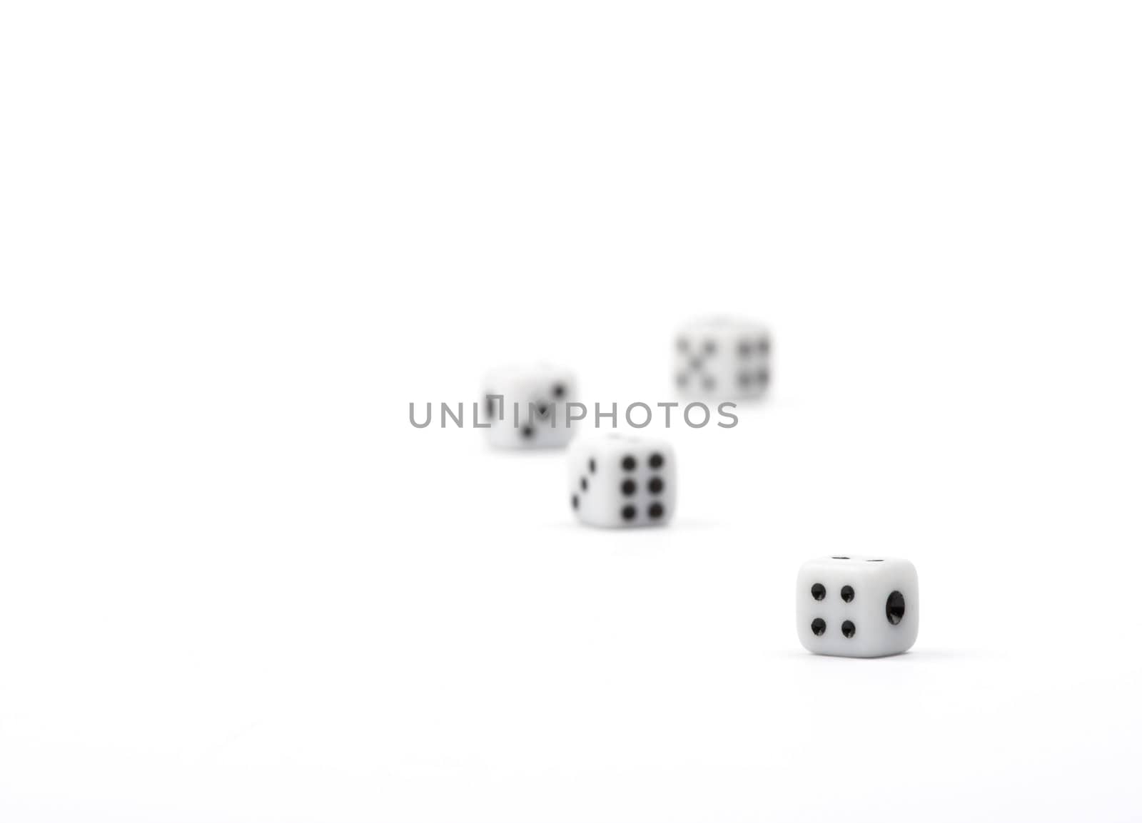  dices over white by alexkosev