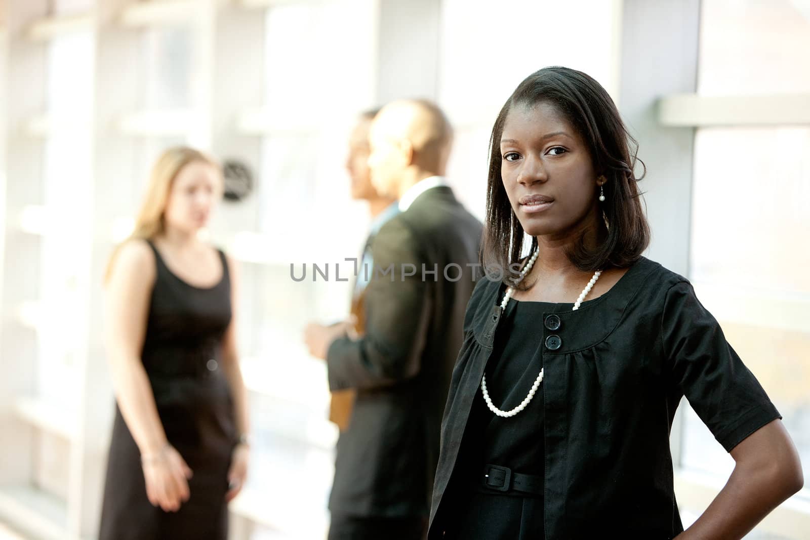 African American Business Woman by leaf