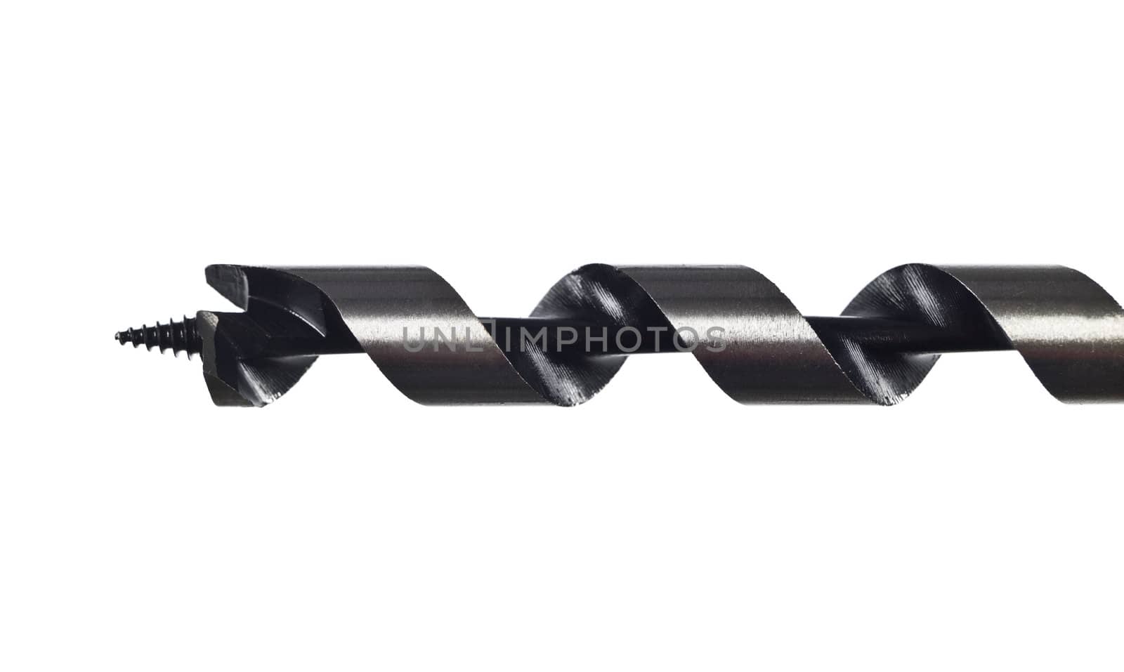 Metallic drill isolated on a white background