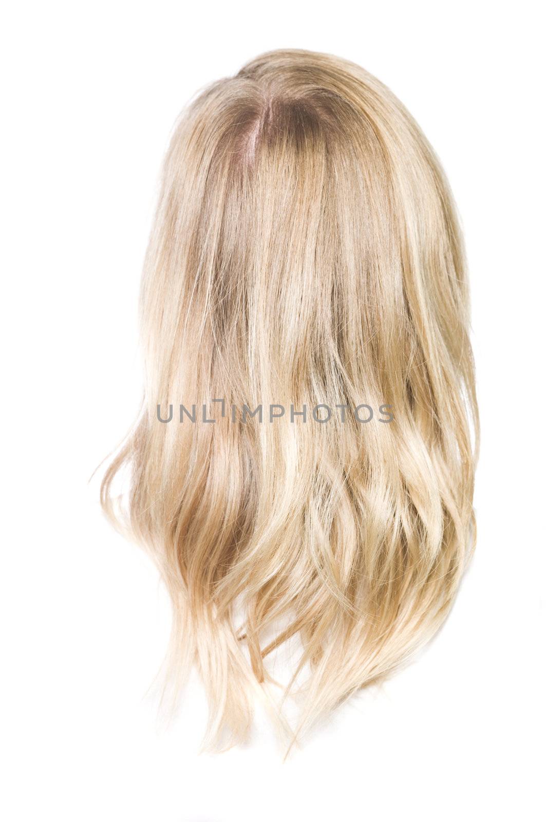 Blone hair isolated on a white background