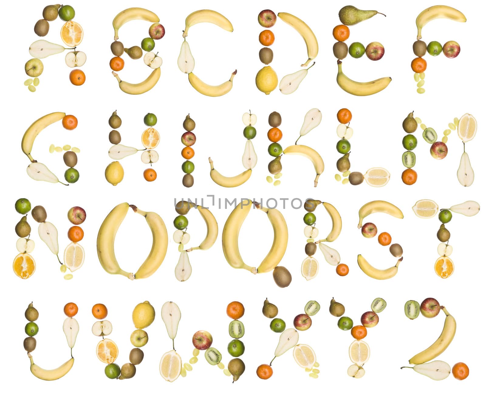 The Alphabet formed by fruits by gemenacom