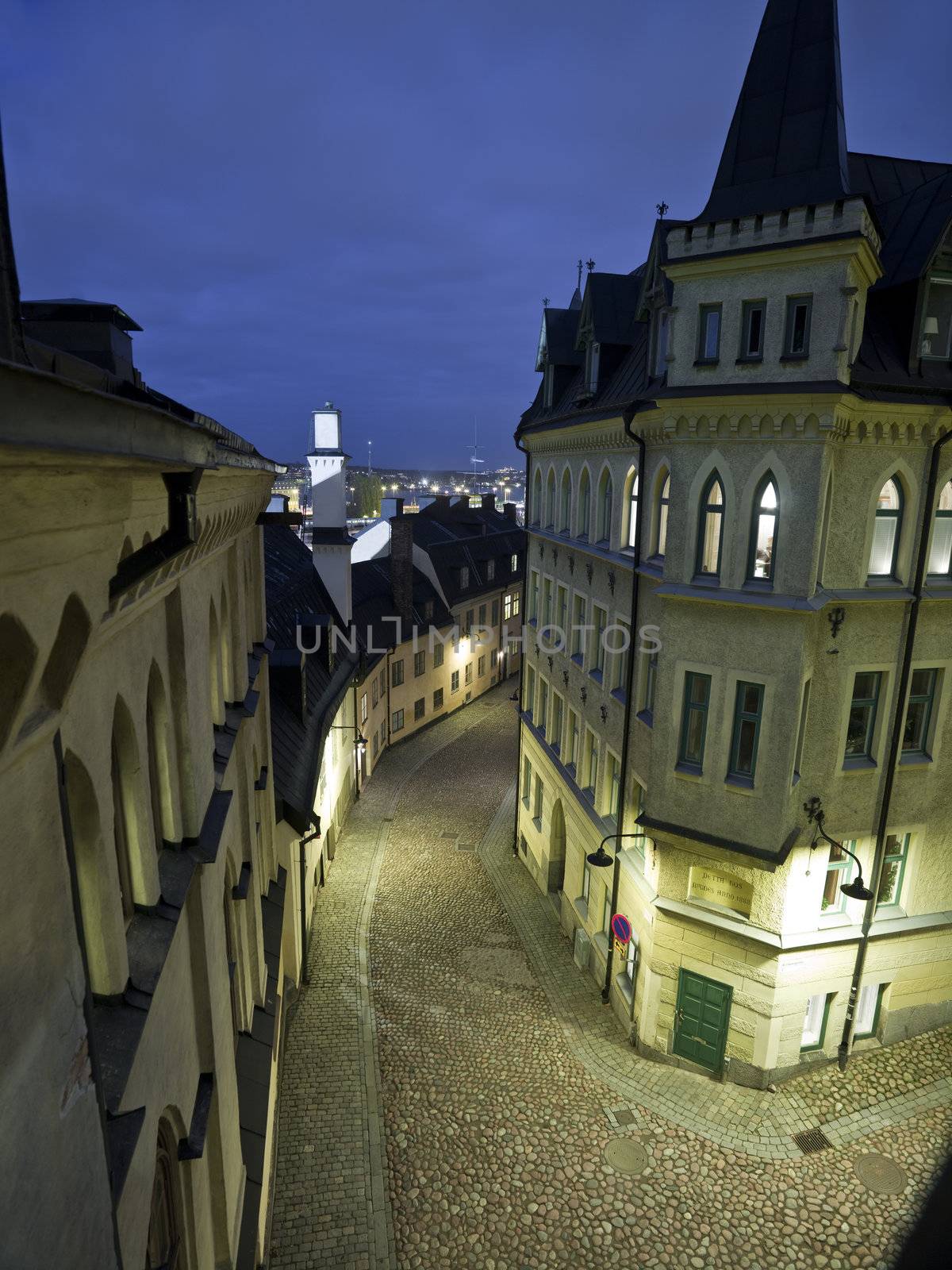 Colorful back alley in the southern parts of Stockholm