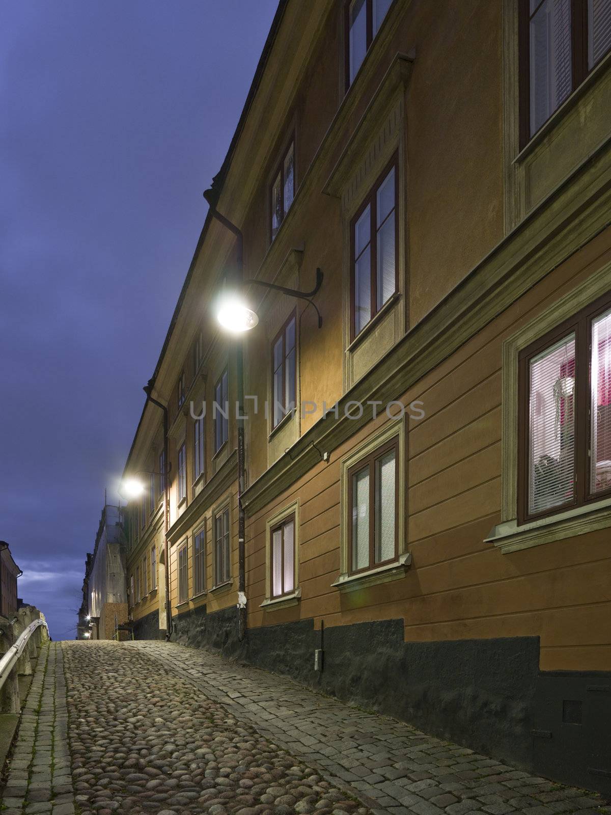 Colorful back alley in the southern parts of Stockholm