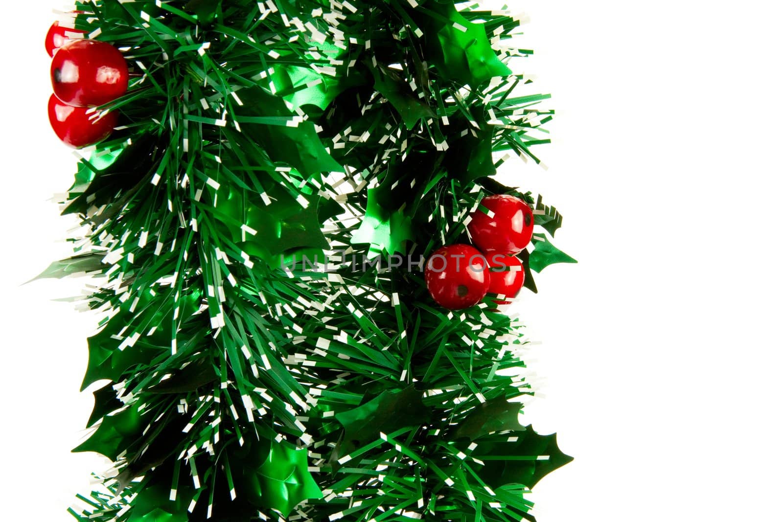 Christmas decorations on white backgroun