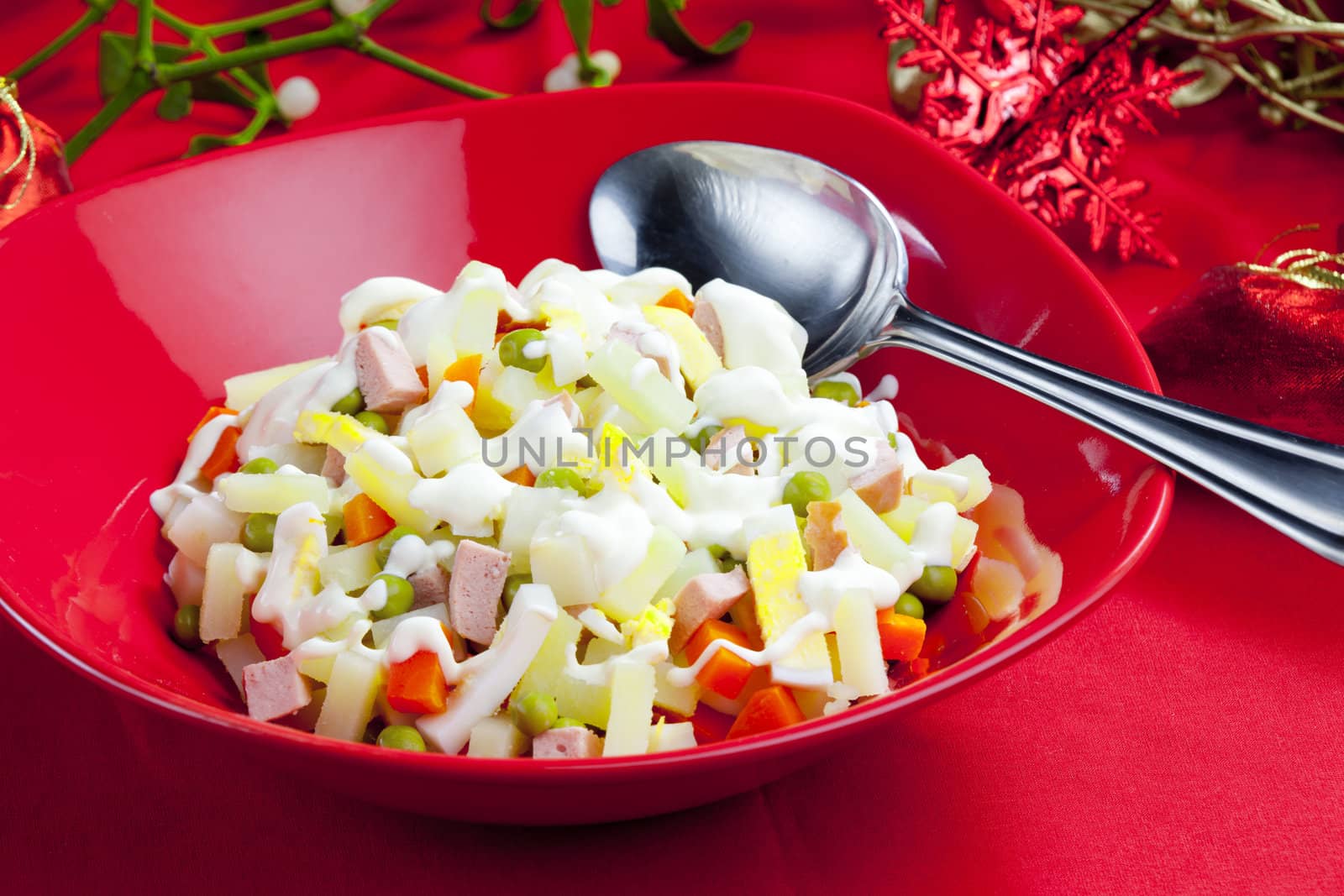 traditional Czech Christmas potato salad
