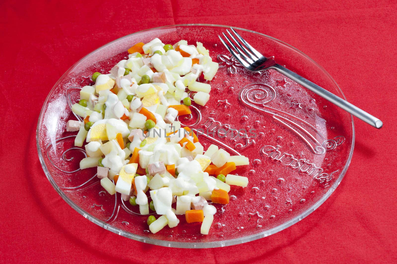 traditional Czech Christmas potato salad