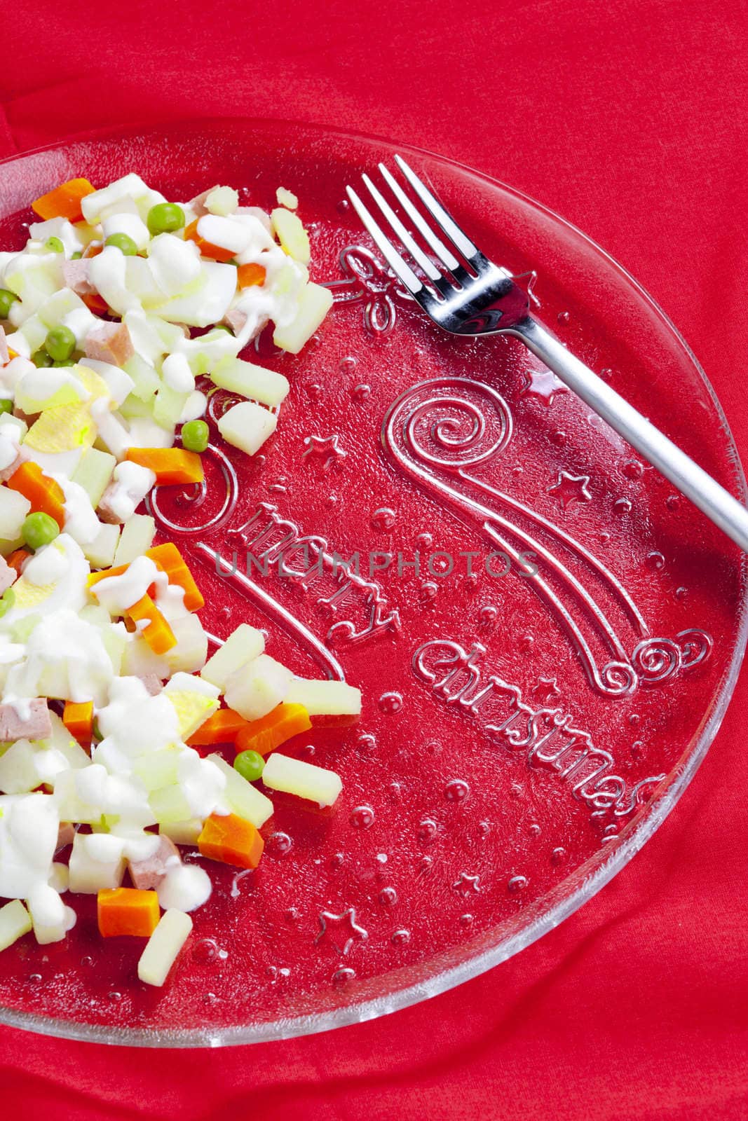 traditional Czech Christmas potato salad