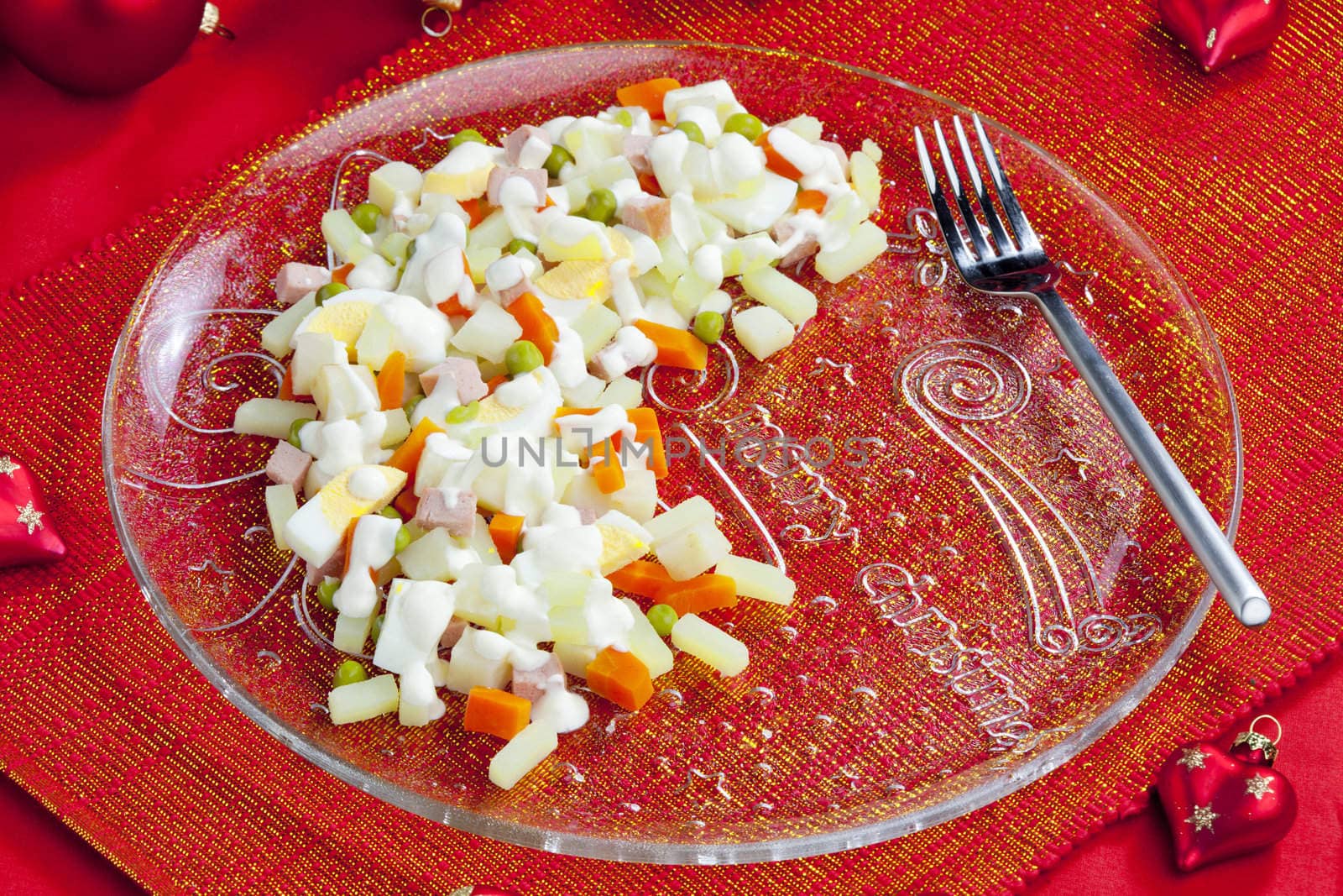 traditional Czech Christmas potato salad