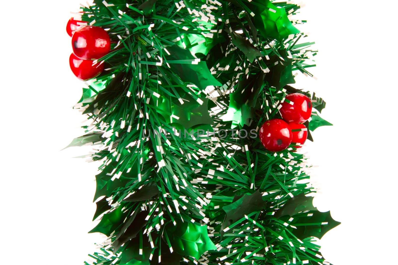 Christmas decorations on white backgroun