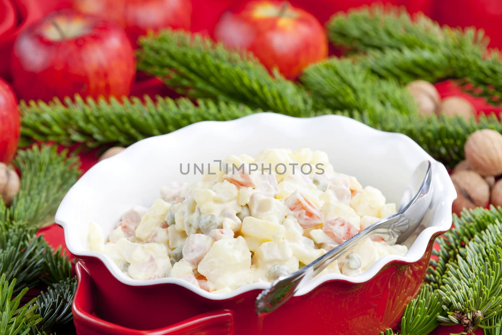 traditional Czech Christmas potato salad