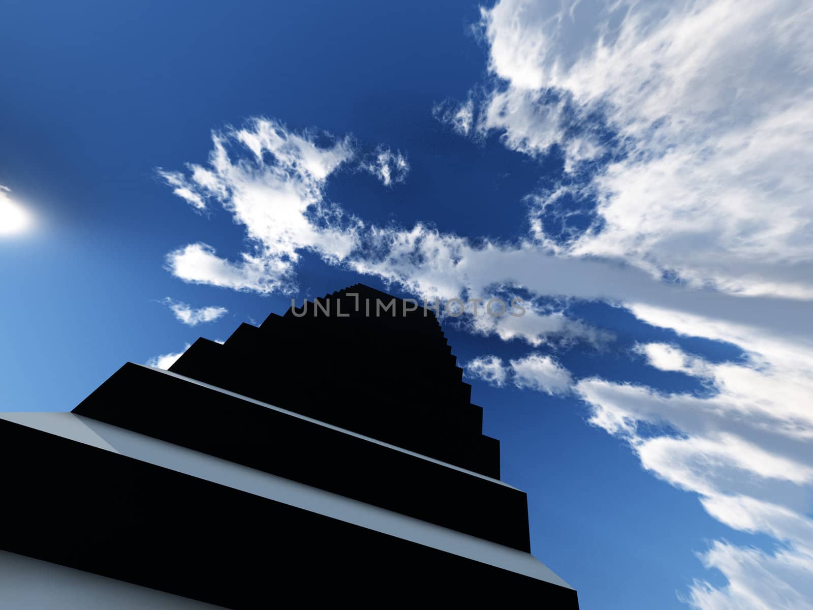 Conceptual image about a stairway to Heaven.
