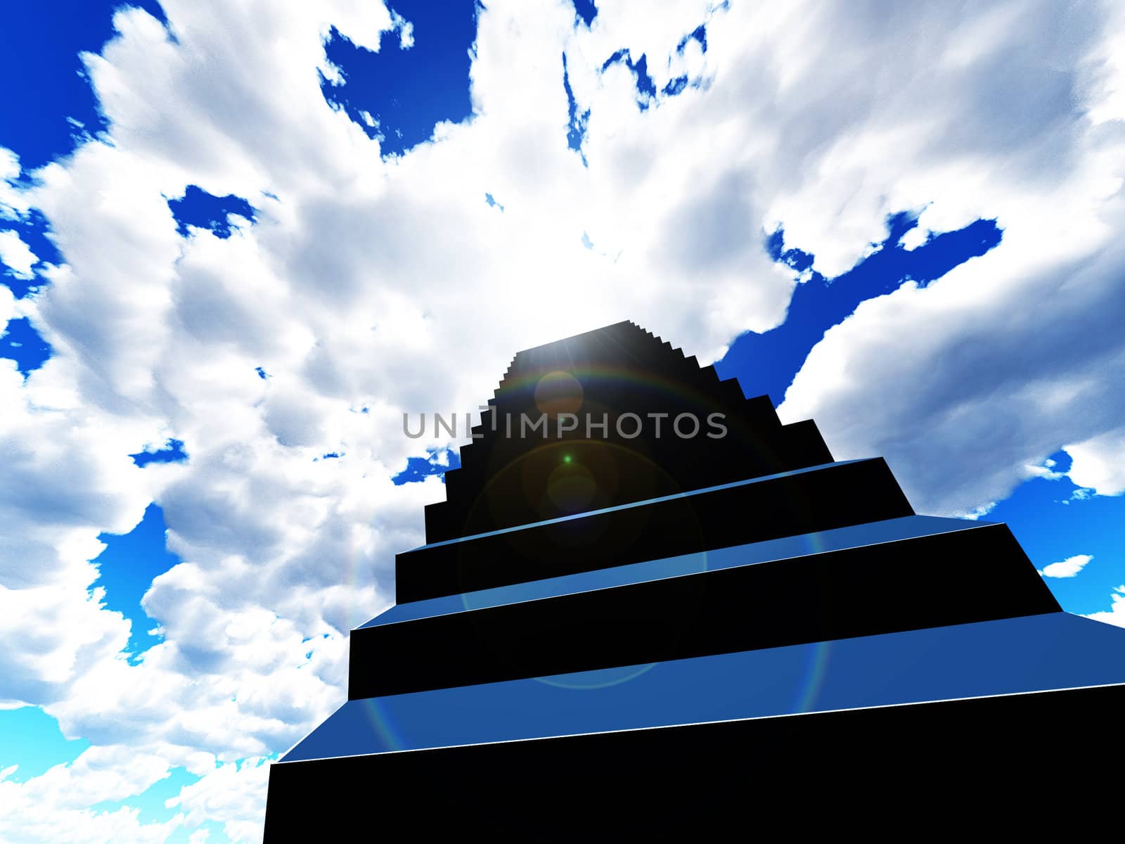Conceptual image about a stairway to Heaven.
