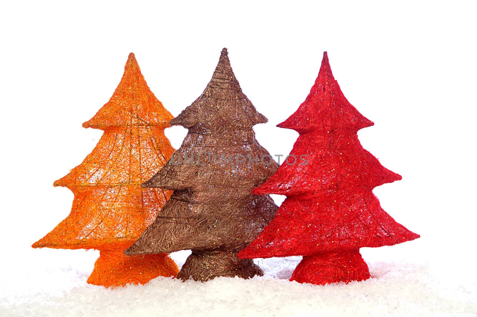 Decorative stylish christmas trees by dyoma