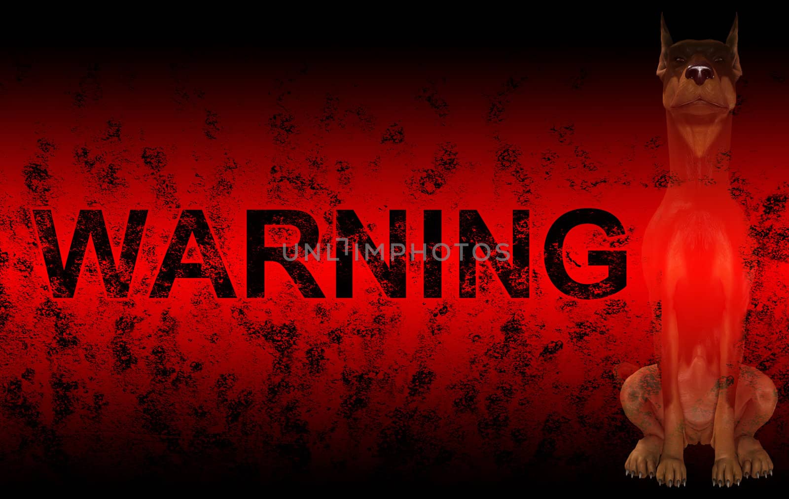 Conceptual image about guard dogs.