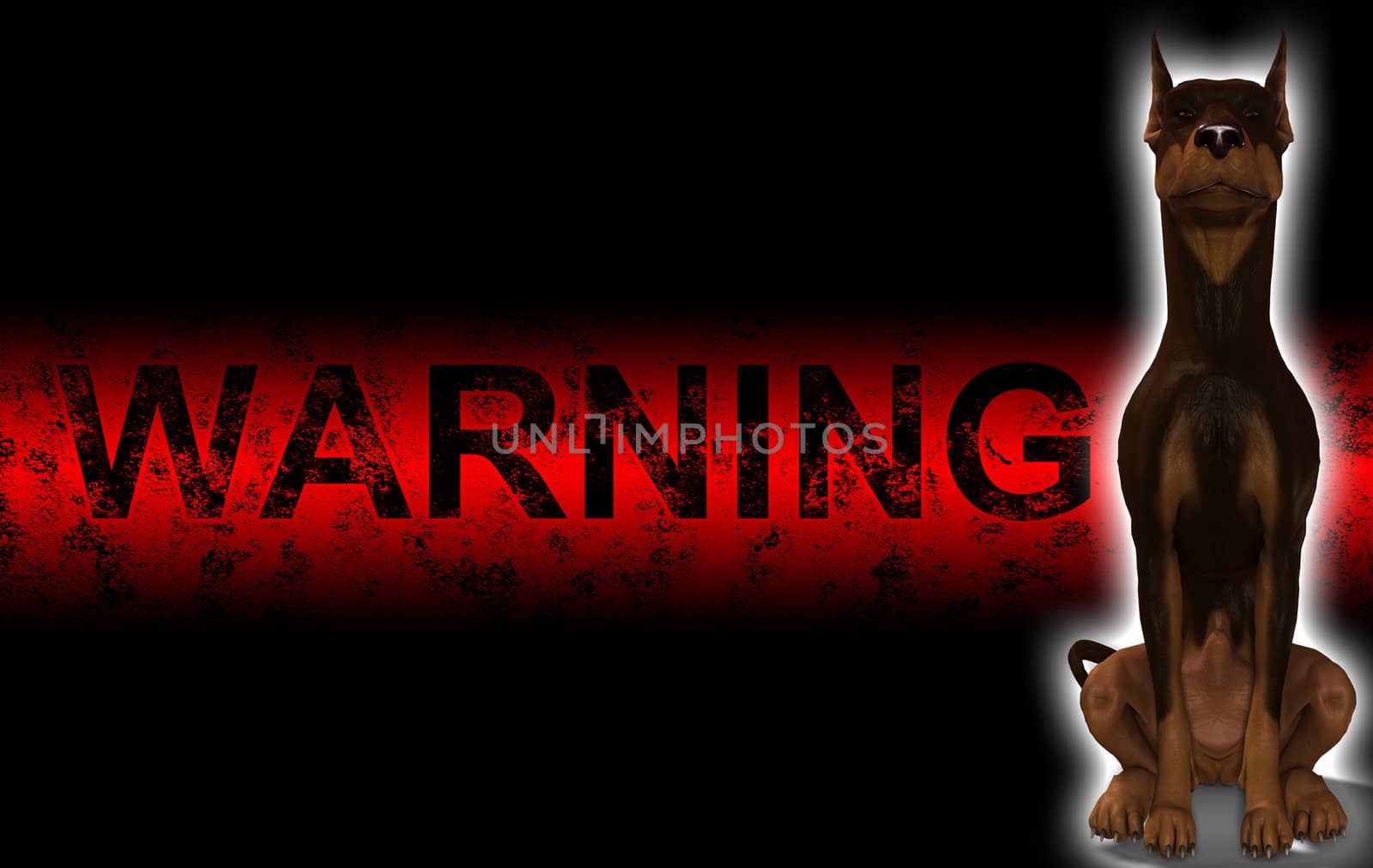 Conceptual image about guard dogs.
